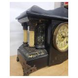 Seth Thomas Antique Adamantine Mantel Clock Faux Marble Case As Is