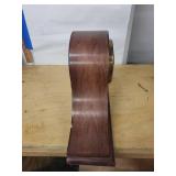 Sessions Tambour Mantel Clock Wood Case Brass Dial Striking
