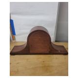 Sessions Tambour Mantel Clock Wood Case Brass Dial Striking