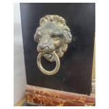 E. Ingraham Antique Mantel Clock Black Faux Marble Column Case