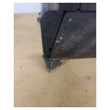 E. Ingraham Antique Mantel Clock Black Faux Marble Column Case