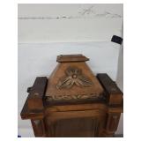 Antique Victorian Walnut Wall Clock Case w Glass Door Parts Repair