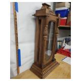 Antique Victorian Walnut Wall Clock Case w Glass Door Parts Repair