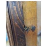 Antique Victorian Walnut Wall Clock Case w Glass Door Parts Repair