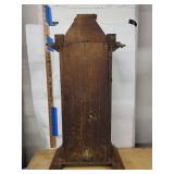 Antique Victorian Walnut Wall Clock Case w Glass Door Parts Repair