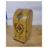 Gilbert Mantel Alarm Clock Painted Wood Case Cameo Floral Decor