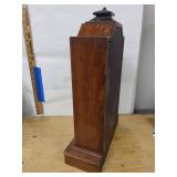 Antique Wooden Mantel Shelf Clock Roman Dial Pendulum 18in Tall