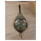 Antique Victorian Walnut Gingerbread Shelf Clock w Pendulum Barometer