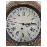 Antique Oak Regulator Wall Clock Calendar Dial Octagon Parts Repair