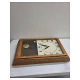 Seth Thomas Art Deco Wall Clock Oak Case Pendulum Made in USA