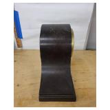 Seth Thomas Tambour Mantel Clock Dark Wood Case Mechanical Chime
