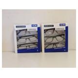 (2) NEW FOSTER GRANT +2.50 READING GLASSES 3PK