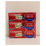 NEW COLGATE OPTIC WHITE PURPLE TOOTHPASTE 3PK