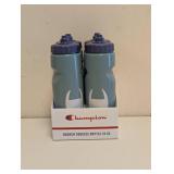 NEW CHAMPION QUENCH SQUEEZE BOTTLE 4PK DARK FORREST/GRAY BLUE