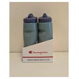 NEW CHAMPION QUENCH SQUEEZE BOTTLE 4PK DARK FORREST/GRAY BLUE