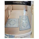 THOMASVILLE COMFORT MAT SET 2PC COMO IVORY BLUE