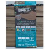 GOLDEN SELECT COMPOSITE DECK TILES LIGHT BROWN 8PK