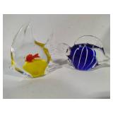 Colorful Glass Art Fish Paperweights