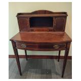 Antique Wood Desk & Victorian Style Chair