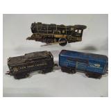 Marx Metal Train Engine & Cars