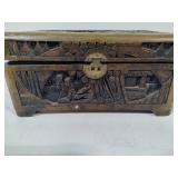 Asian Hand Carved Storage Box