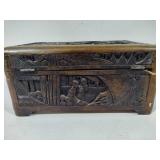 Asian Hand Carved Storage Box