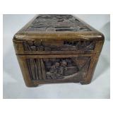 Asian Hand Carved Storage Box