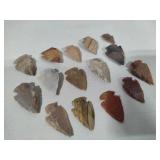 Assortment of Arrowhead Shaped Stones