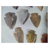 Assortment of Arrowhead Shaped Stones