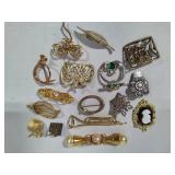 Lot of Brooches & Pins - Some Stamped