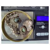 925 Assorted Bracelets, Earrings & Heart Clip