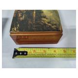Vintage Reuge Jewelry/Music Box w/Assorted Scart & Shoe Clips