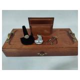 Men's London Leather Dresser Valet, Sterling Ring & Asst Accessories