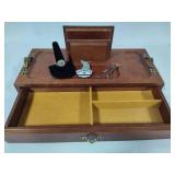 Men's London Leather Dresser Valet, Sterling Ring & Asst Accessories