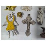 Assortment of Angel & Religious Pins/Brooches