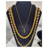 Lot of Gold Tone Costume Jewelry - Napier, Lauren Conrad, Avon & More!