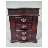 Wooden Jewelry Box Loaded with Jewelry