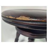 Antique Victorian Piano Swivel Stool w/Claw Feet