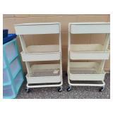 Rolling Three-Tier Storage & Sterlite Three Drawer Storage