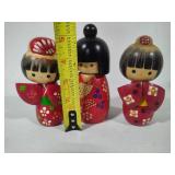 Japanese Kokeshi Wooden Dolls