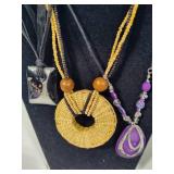 Assorted Leather/Beaded/Ribbon Necklaces