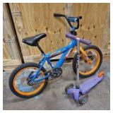 bicycle and scooter