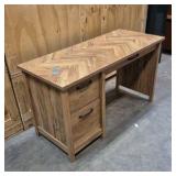 Chevron pattern desk