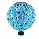 Solar Gazing Ball 10' Mosaic Glass Garden Globe $59.99 Retail - Brand New