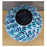 Solar Gazing Ball 10' Mosaic Glass Garden Globe $59.99 Retail - Brand New