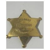 Railroad Detective Brass Badge