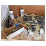 Air tool regulators and plumbing parts