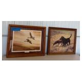 (2) Framed Artwork Les Kouba & Carl Melichar