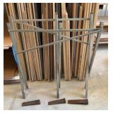 Portable Sawbuck Stand, steel splitting wedges