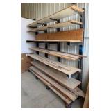 7-tier Steel Horizontal storage rack w/lumber